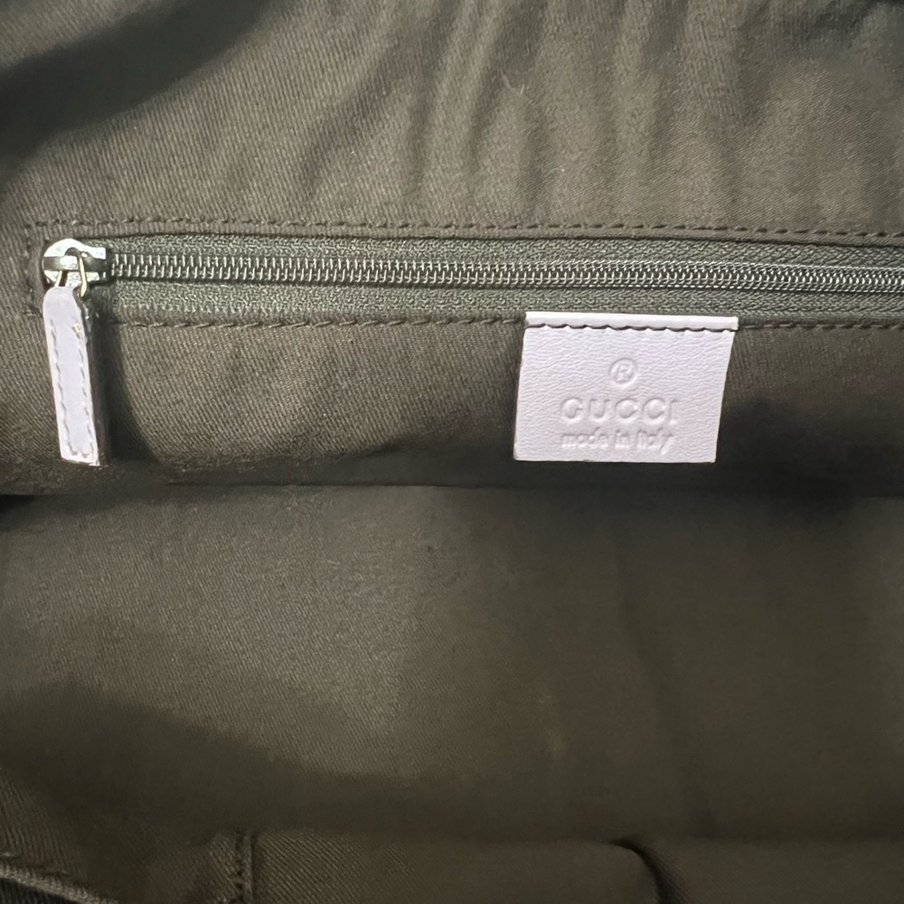 Gucci Canvas and Lilac Colored Leather Handbag - Picture 12 of 17